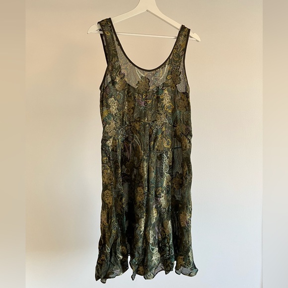 Etro silk first line elegant dress with slip dress with floral details - Picture 2 of 7